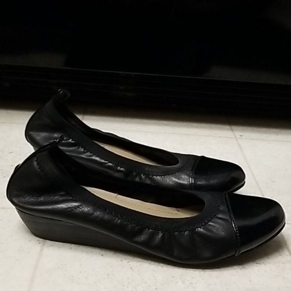 Leather ballet flats (1.25" wedge heel) Amanda - Picture 2 of 5